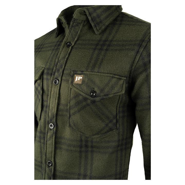 Jack Pyke Green Check Polar Fleece Shirt